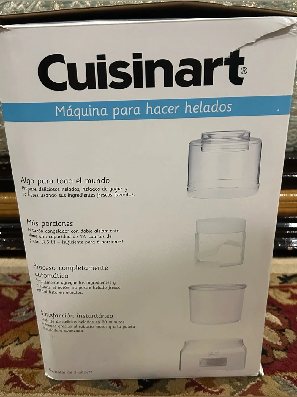 Cuisinart Ice Cream Maker Box - White & Blue Accents